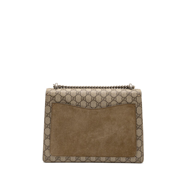 Gucci Medium Embroidered Dionysus Shoulder Bag GG Supreme Canvas/Suede Leather Multicolour SHW
