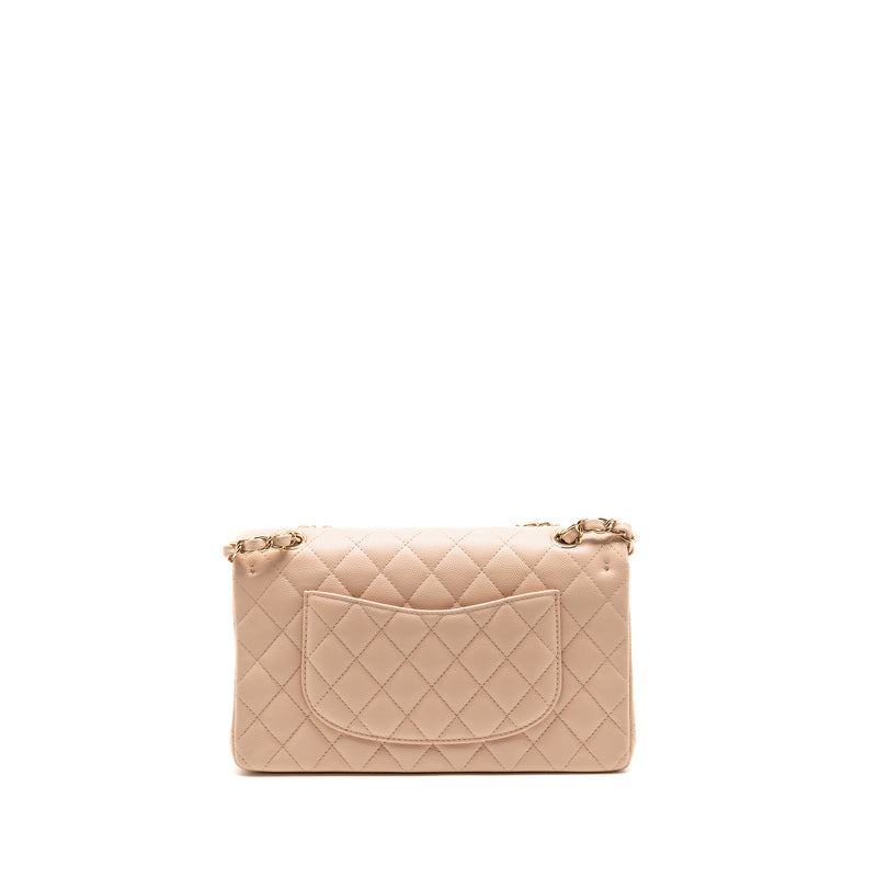 Chanel Medium Classic Double Flap Bag Caviar Light Pink LGHW (Microchip)
