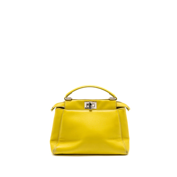Fendi mini peekaboo lambskin light green SHW