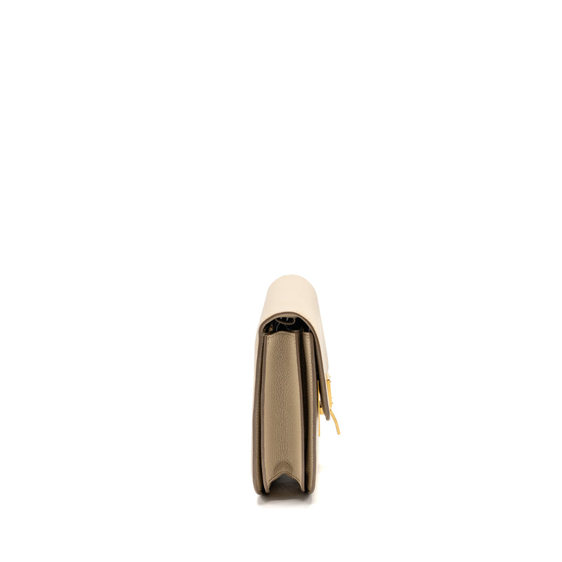 Celine Medium Classic Box Bag Goatskin Beige GHW