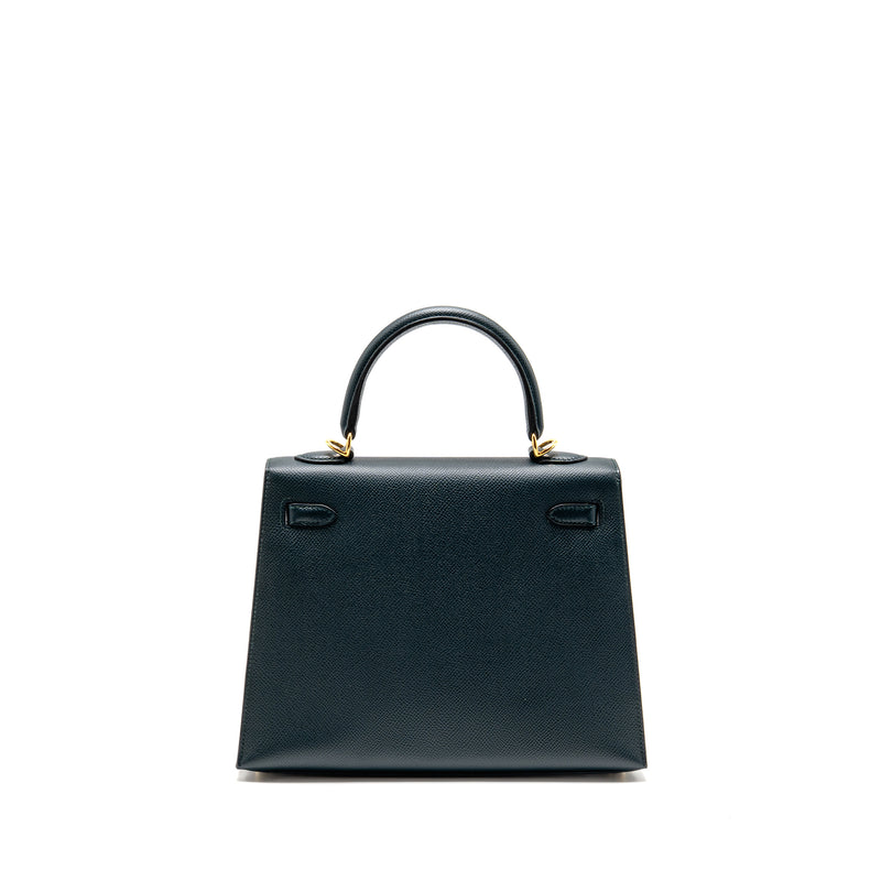 Hermes Kelly 25 Epsom Vert Cypress GHW Stamp C