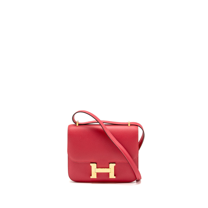 Hermes Mini Constance Epsom Rose Extreme GHW Stamp D