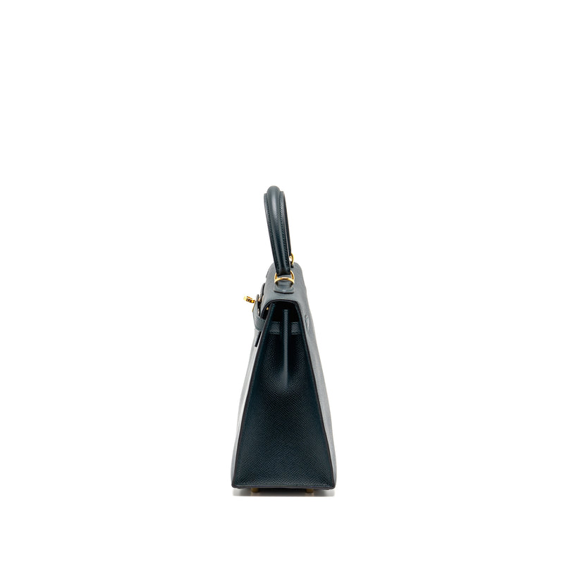 Hermes Kelly 25 Epsom Vert Cypress GHW Stamp C