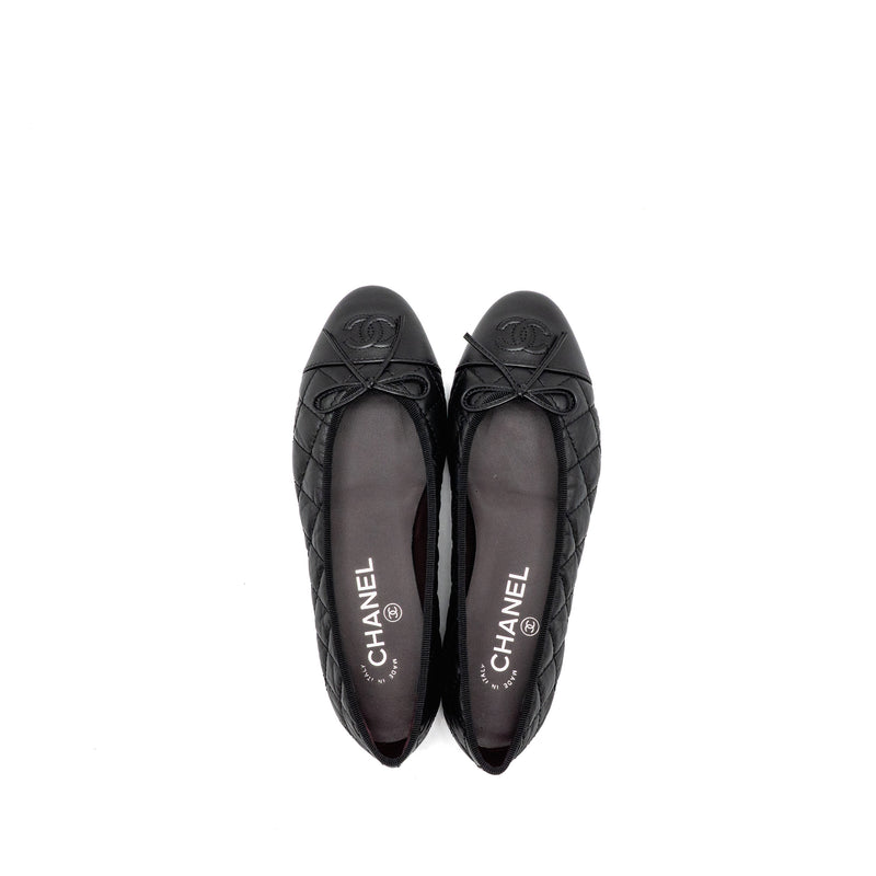 Chanel Size 36 Ballerinas Aged Calfskin Black
