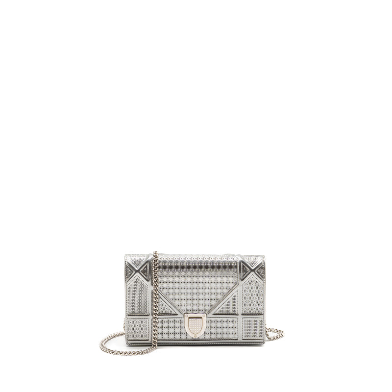 Dior Diorama Wallet On Chain Calfskin Silver SHW