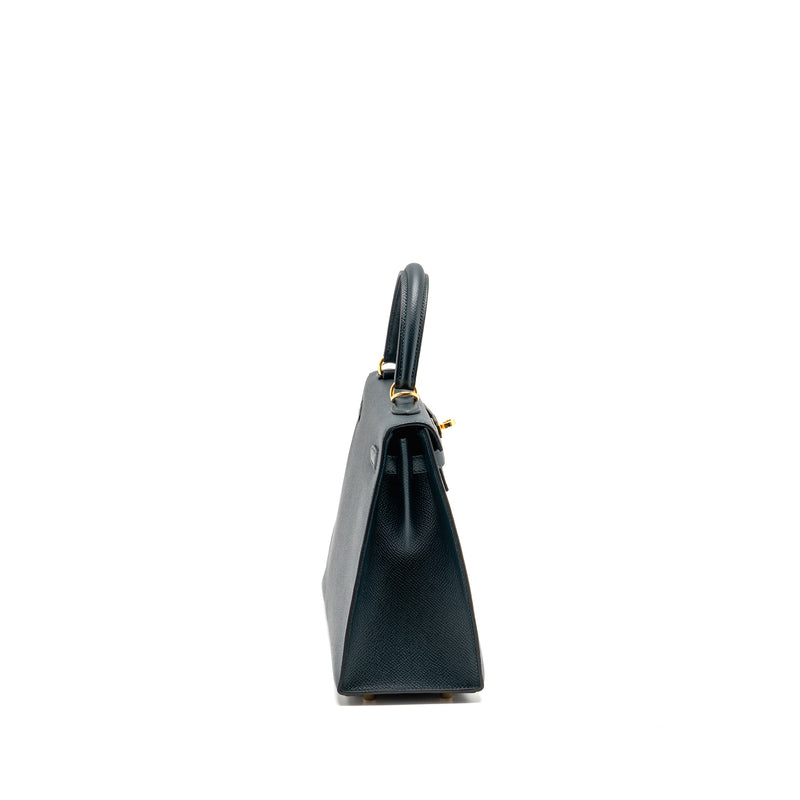 Hermes Kelly 25 Epsom Vert Cypress GHW Stamp C