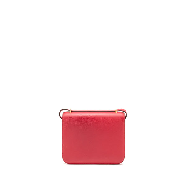 Hermes Mini Constance Epsom Rose Extreme GHW Stamp D