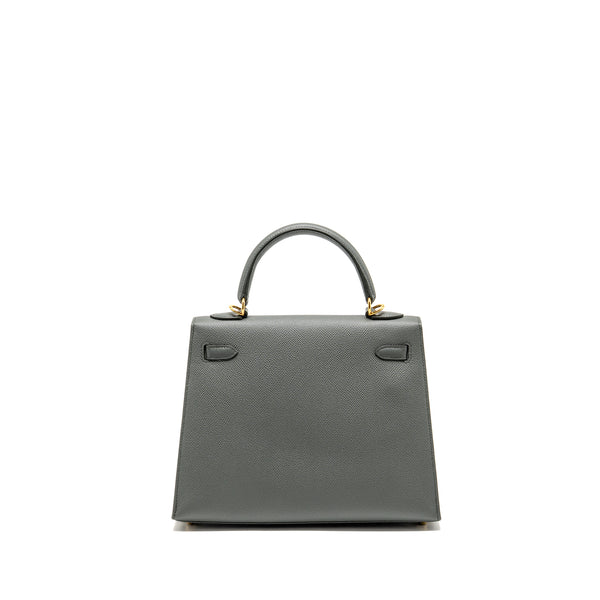 Hermes kelly 25 epsom vert Amande GHW stamp Z