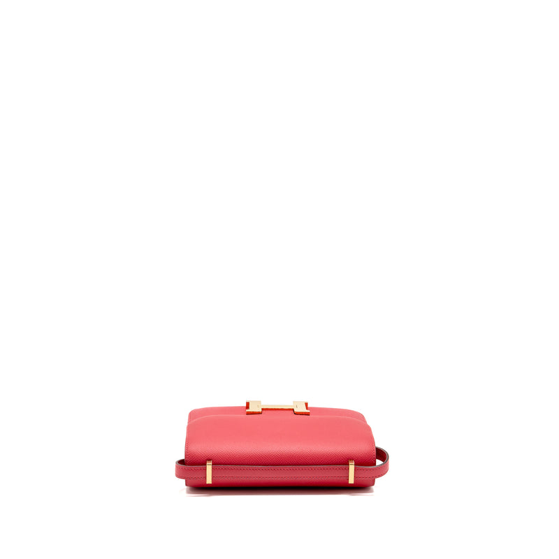 Hermes Mini Constance Epsom Rose Extreme GHW Stamp D