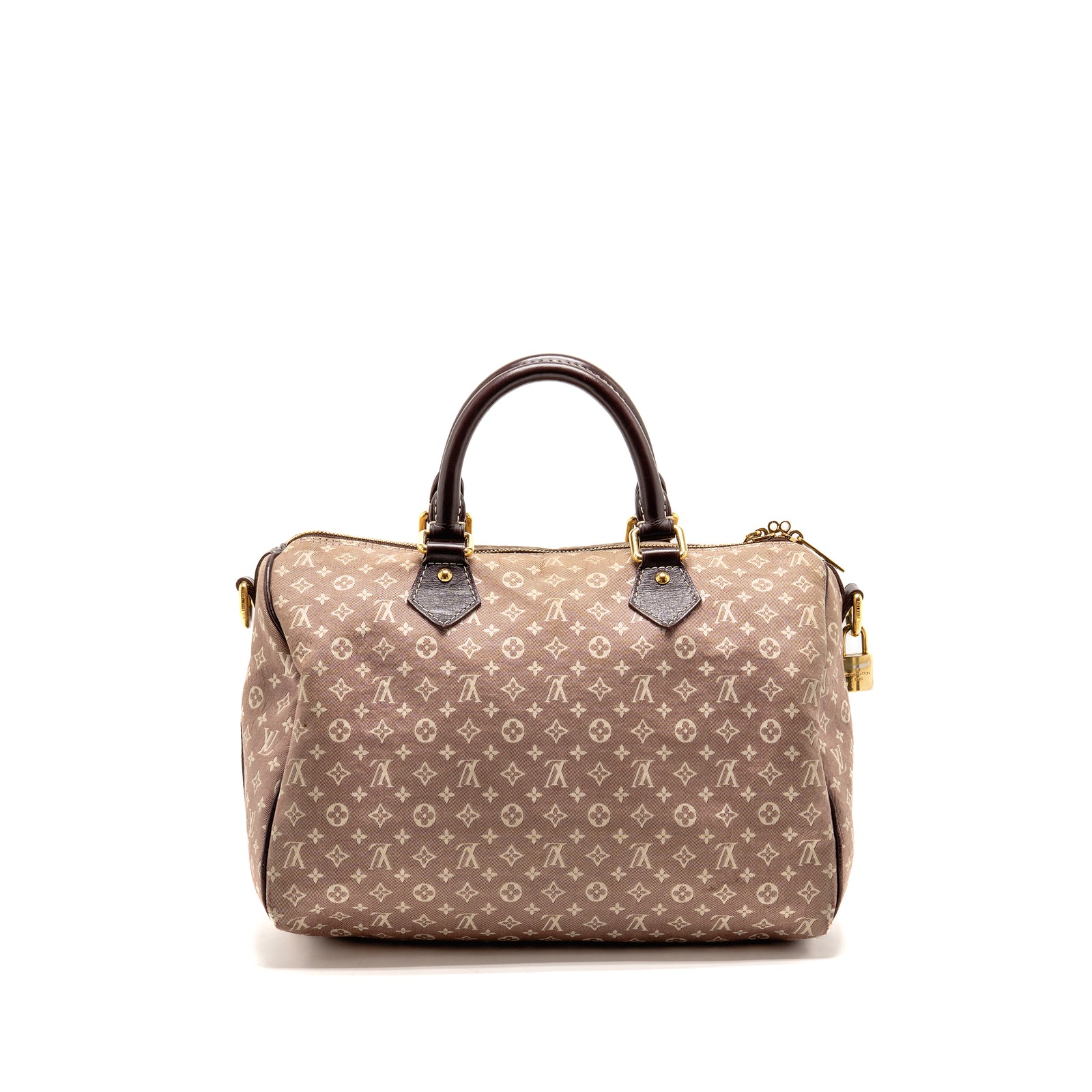 Louis Vuitton Speedy 30 Bandouliere Sepia Monogram Idylle Burgundy GHW