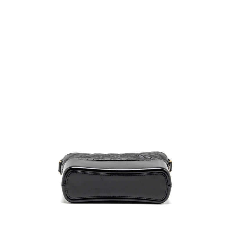 Chanel New Medium Gabrielle Hobo Bag with Top Handle Calfskin Black Multicolour Hardware