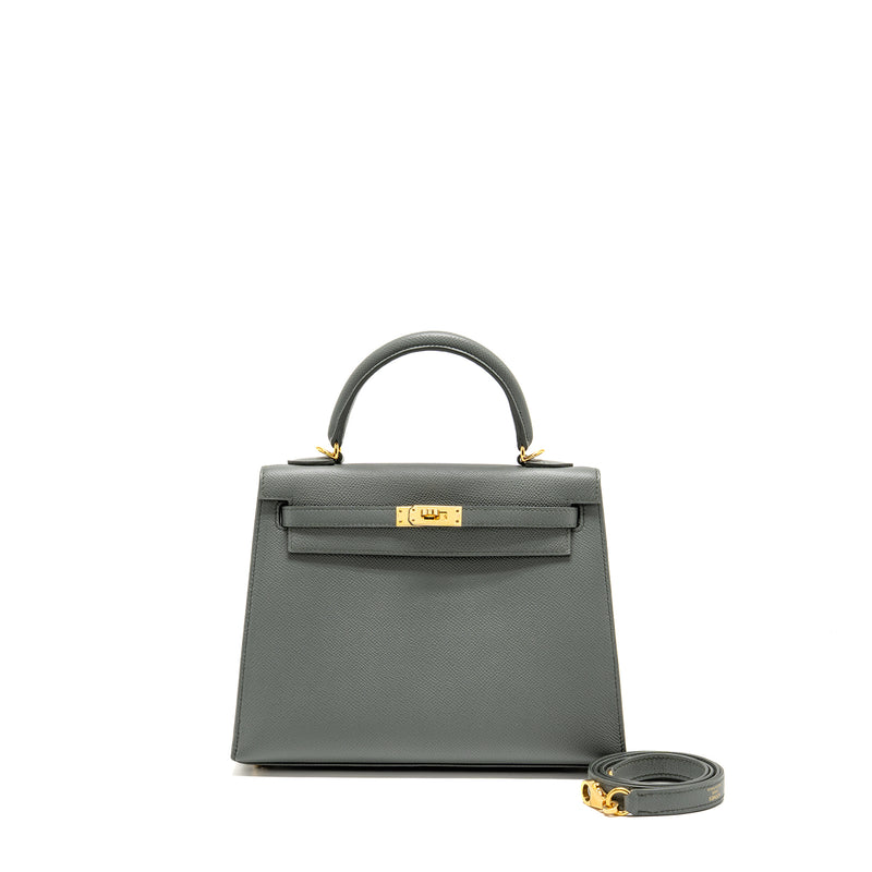 Hermes kelly 25 epsom vert Amande GHW stamp Z
