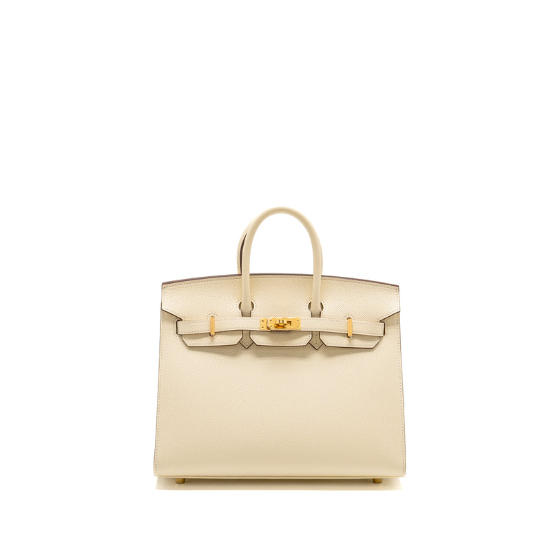 Hermes birkin 25 epsom nata GHW stamp z