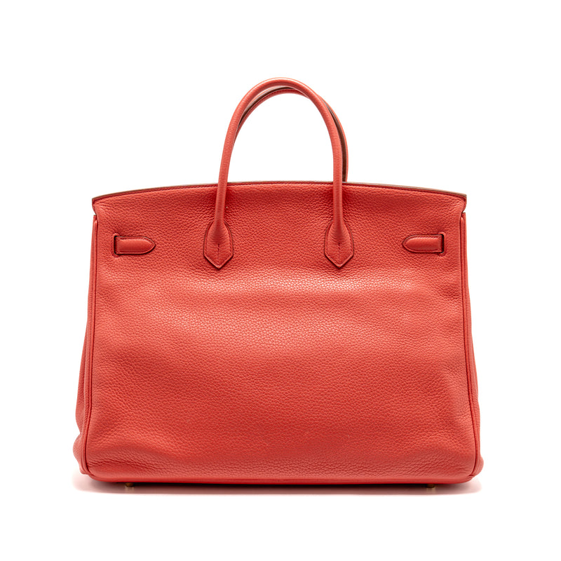 Hermes Birkin 40 Clemence Bougainvillier GHW Stamp Square M