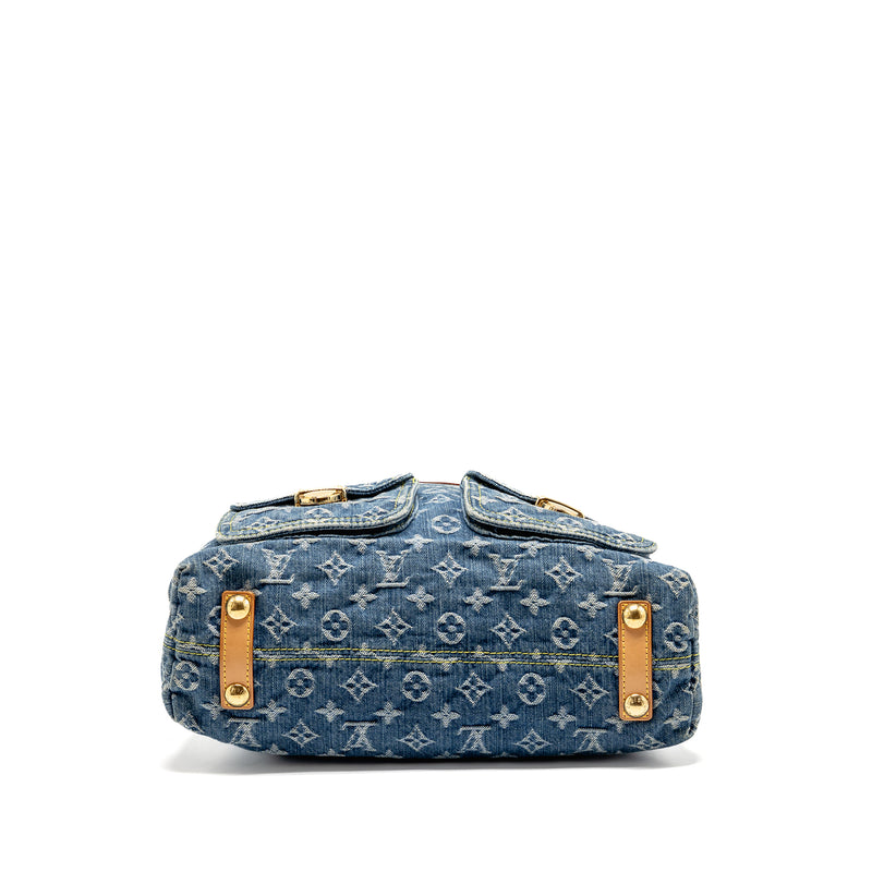 Louis Vuitton Vintage Baggy GM Shoulder Bag Monogram Denim GHW