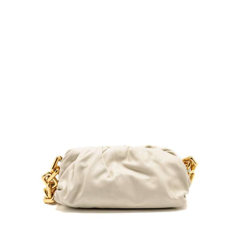 Bottega Veneta Chain Pouch bag calfskin white GHW