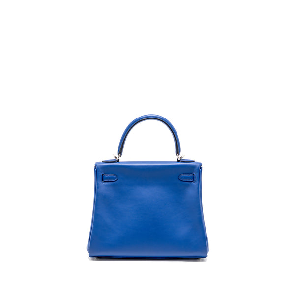 Hermes Kelly 25 Swift Blue Royal SHW Stamp U