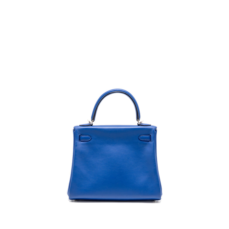 Hermes Kelly 25 Swift Blue Royal SHW Stamp U