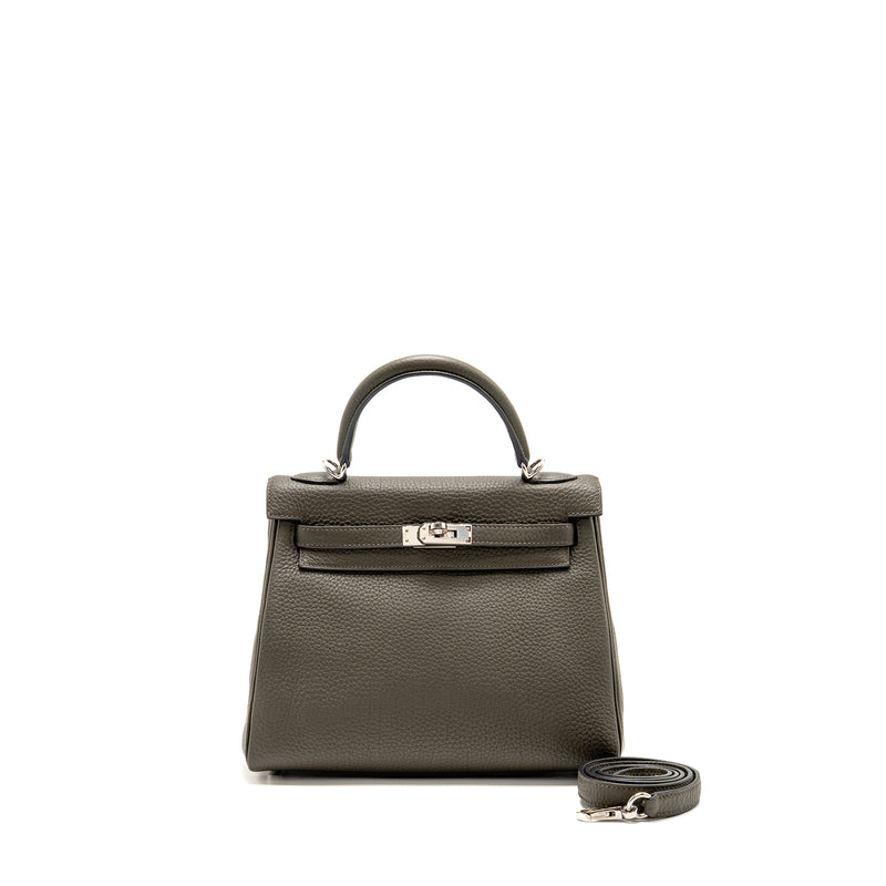 Hermes Kelly 25 Togo C6 Vert De Gris SHW Stamp Y