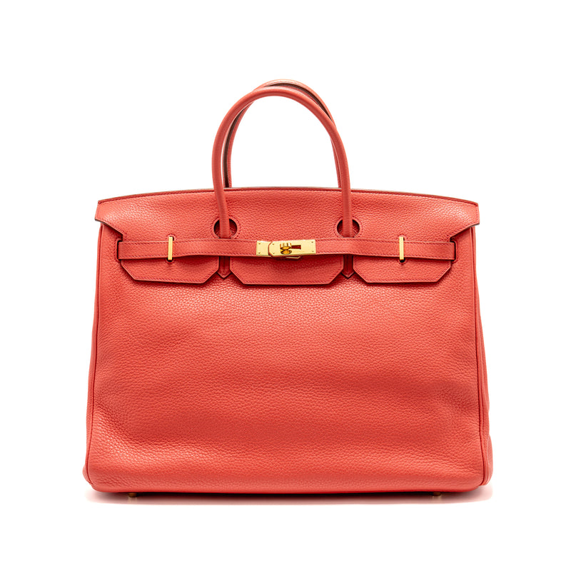Hermes Birkin 40 Clemence Bougainvillier GHW Stamp Square M