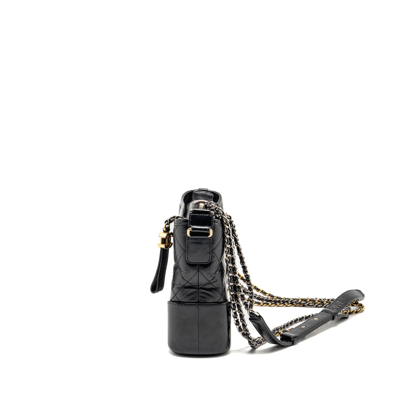 Chanel New Medium Gabrielle Hobo Bag Calfskin Black Multicolour Hardware