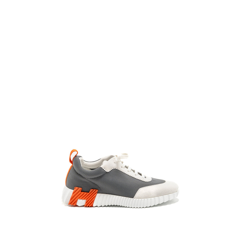 Hermes Size 39 Bouncing Sneakers Canvas/Suede Gris Fonce/Multicolour