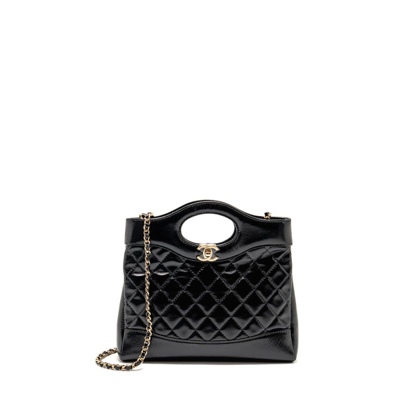 Chanel Mini 31 Bag Shiny Calfskin black LGHW (Microchip)