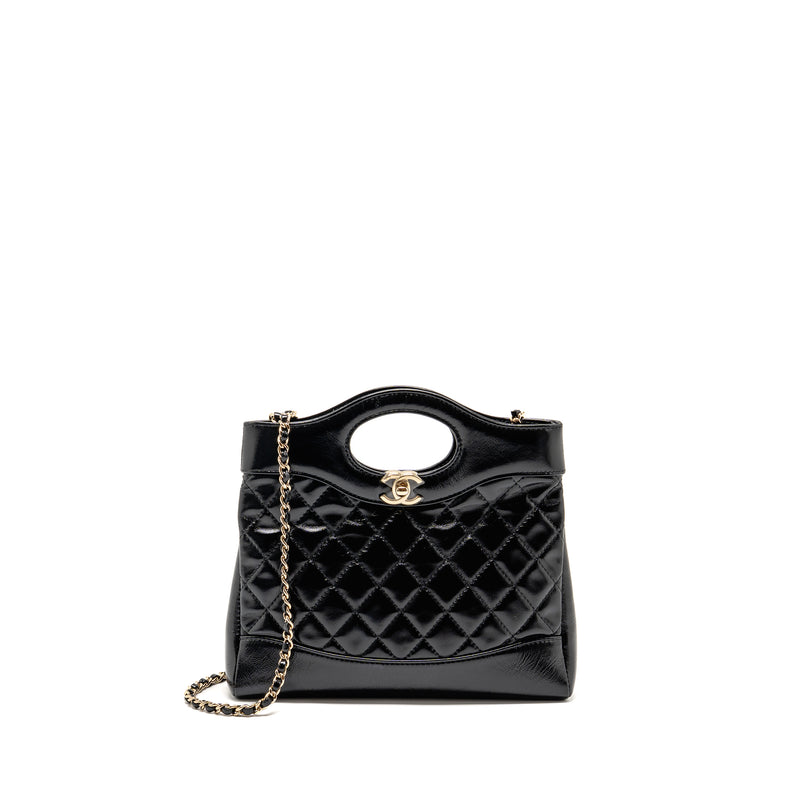 Chanel Mini 31 Bag Shiny Calfskin black LGHW (Microchip)