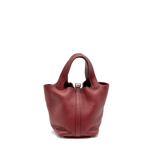 Hermes Picotin 18 Lock Bag Clemence K1 Rouge Grenat SHW Stamp X
