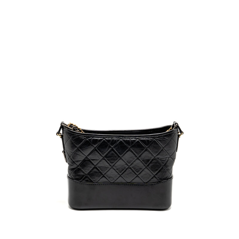 Chanel New Medium Gabrielle Hobo Bag Calfskin Black Multicolour Hardware