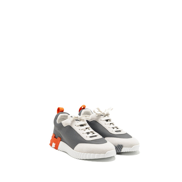 Hermes Size 39 Bouncing Sneakers Canvas/Suede Gris Fonce/Multicolour