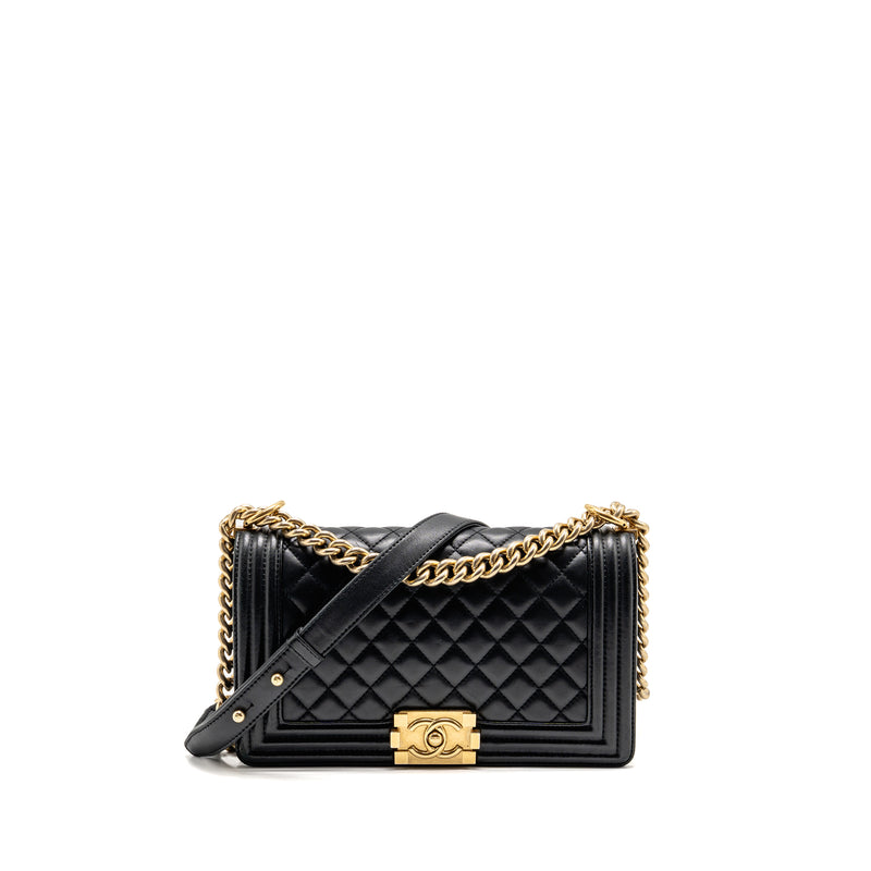 Chanel Medium Boy Bag LAMBSKIN Black GHW