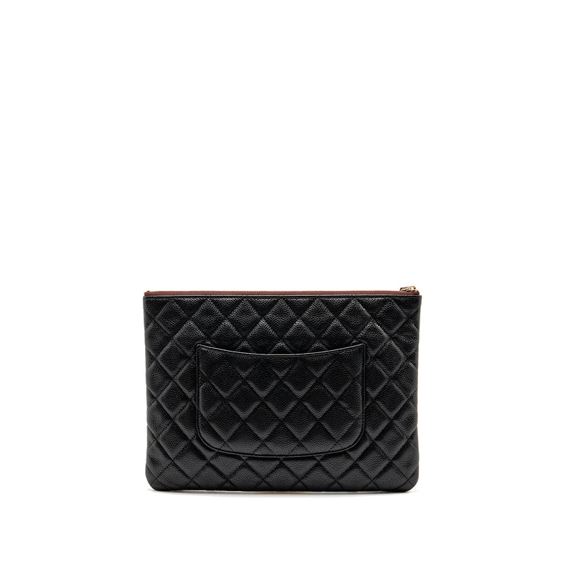 Chanel Classic Zipped Pouch Caviar Black LGHW