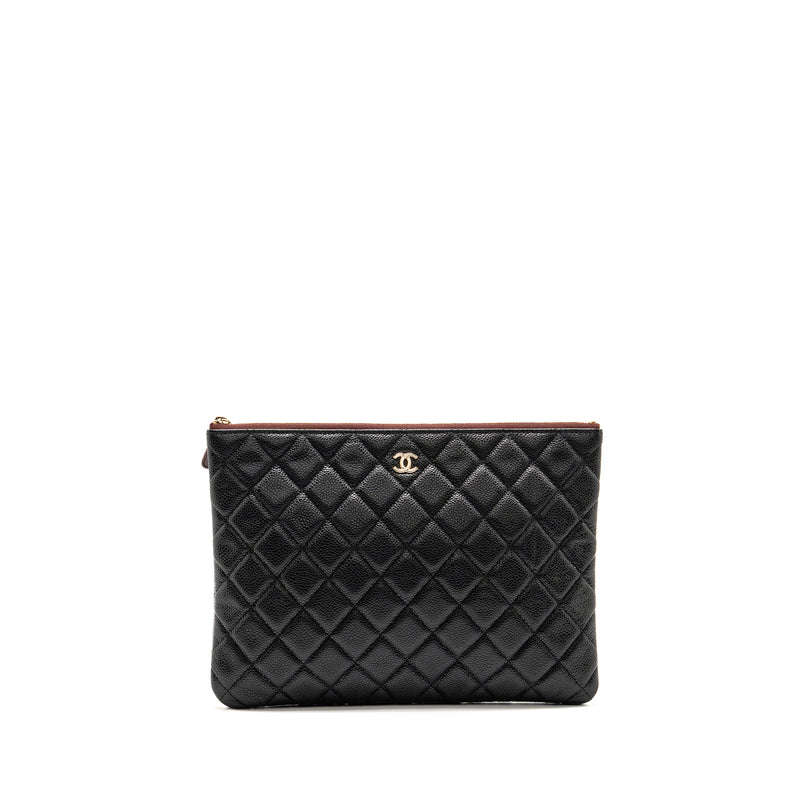 Chanel Classic Zipped Pouch Caviar Black LGHW