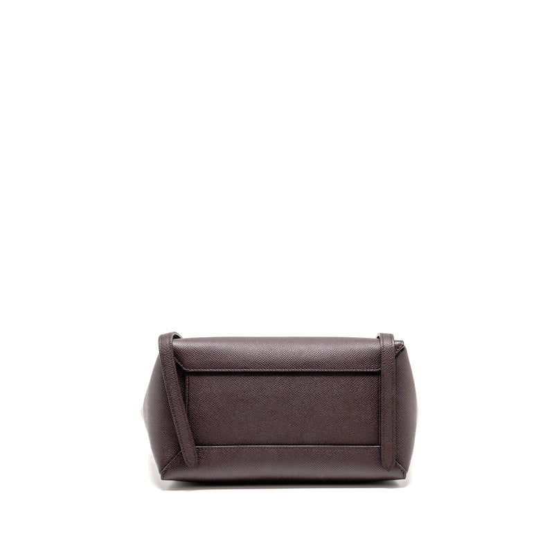 Celine Micro Belt Bag Grained Calfskin Burgundy GHW