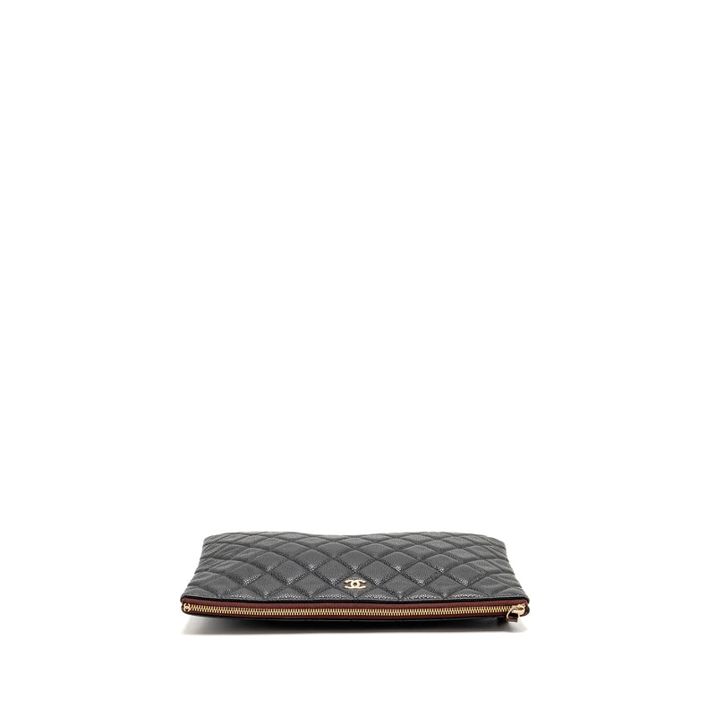 Chanel Classic Zipped Pouch Caviar Black LGHW