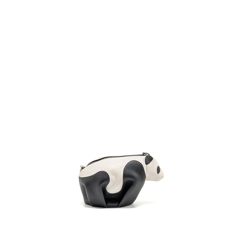 Loewe Panda mini crossbody bag leather Black/White SHW