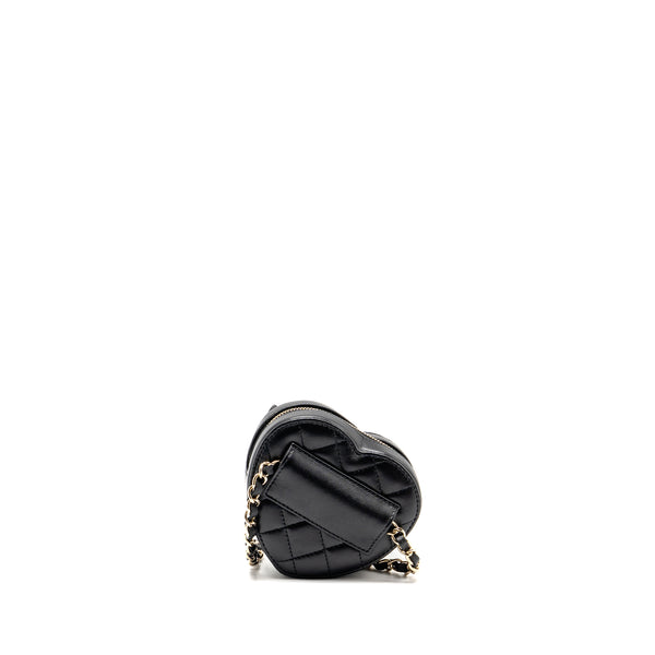 Chanel 22S Heart Belt Bag Lambskin Black LGHW