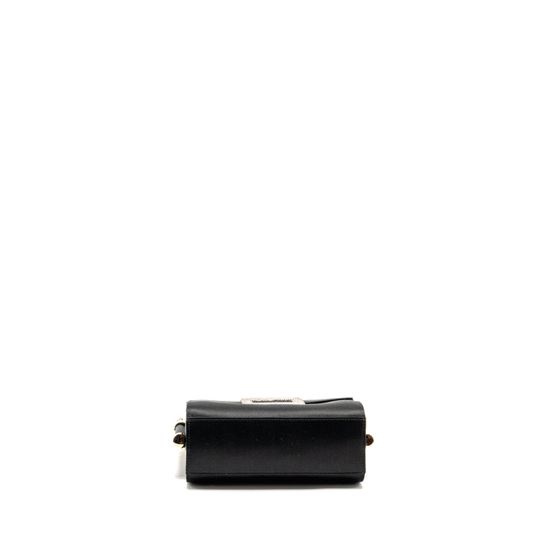Roger Vivier Miss Viv Mini Bag Satin Black LGHW
