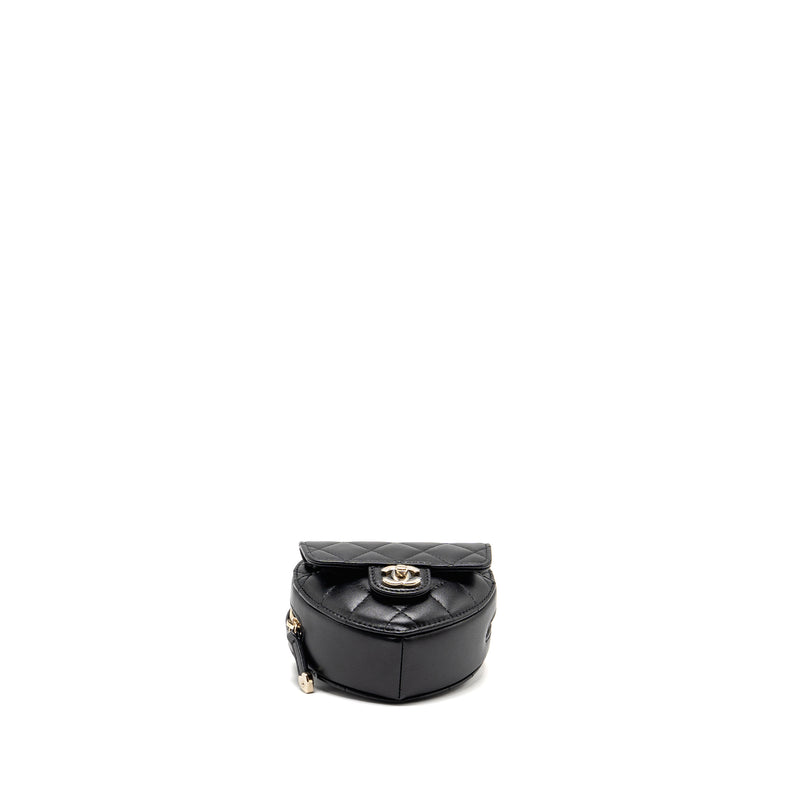 Chanel 22S Heart Belt Bag Lambskin Black LGHW