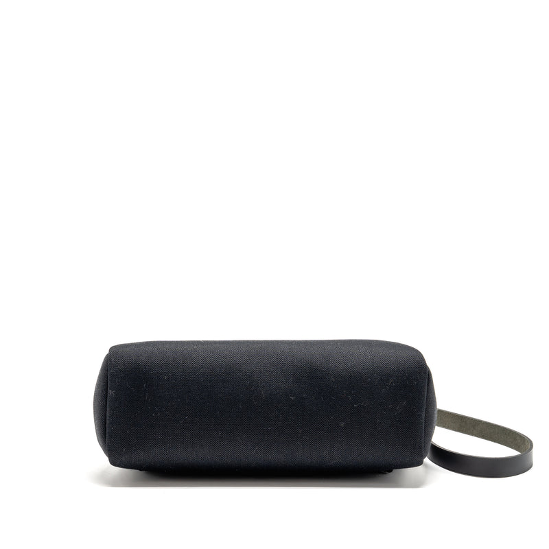 Hermes herbag 31 zip bag canvas/Hunter leather black GHW Stamp B