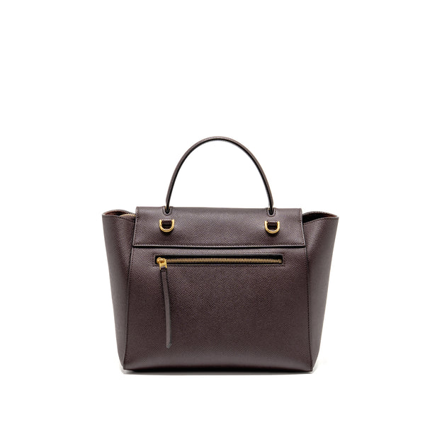 Celine Micro Belt Bag Grained Calfskin Burgundy GHW