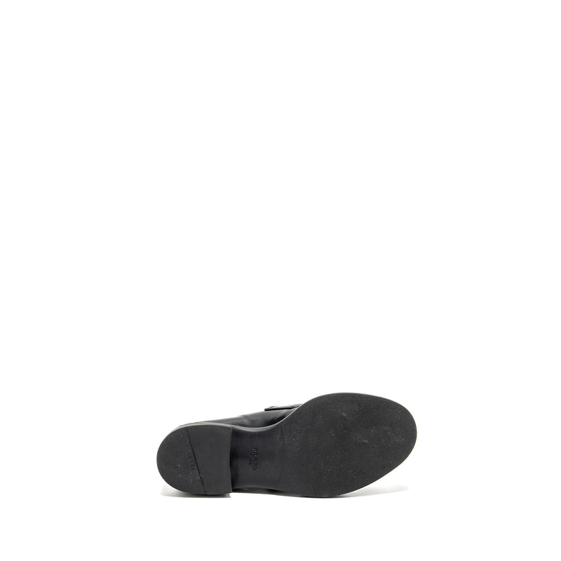 Prada Size 38 Loafers patent black SHW