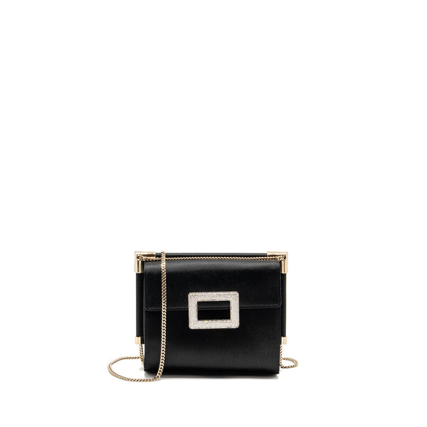 Roger Vivier Miss Viv Mini Bag Satin Black LGHW