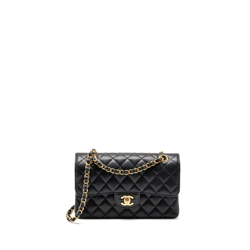 Chanel Small Classic Double Flap Bag Caviar Black GHW (Microchip)