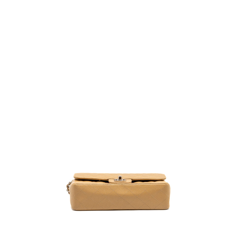 Chanel Small Classic Double Flap Bag Caviar Beige LGHW