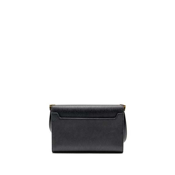 Saint Laurent/YSL Mini Uptown crossbody bag calfskin black GHW