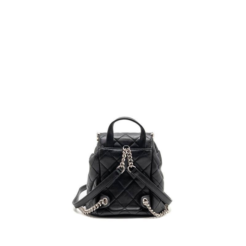 Chanel Quilted Metallic Bubble Backpack Lambskin Black Multicolour Hardware