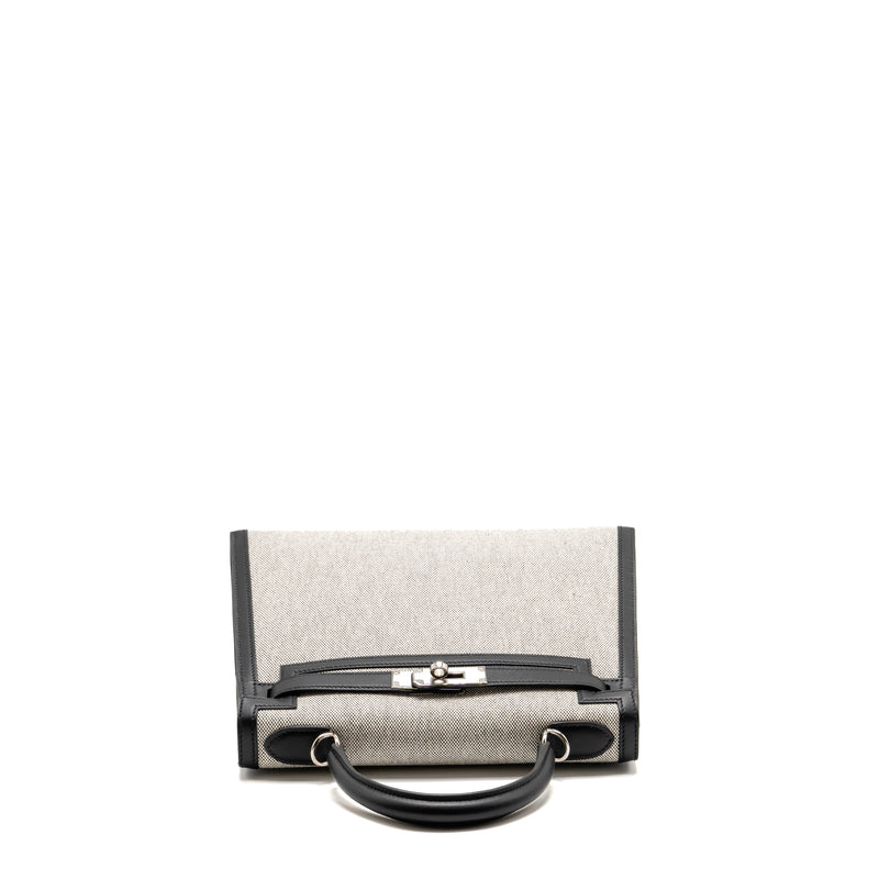 Hermes kelly 28 sellier toile H / swift ecru - black / black SHW stamp Z