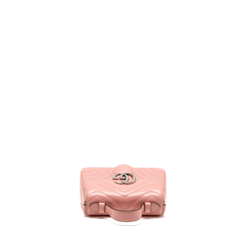 Gucci GG Marmont Mini Top Handle Bag Calfskin Pink SHW
